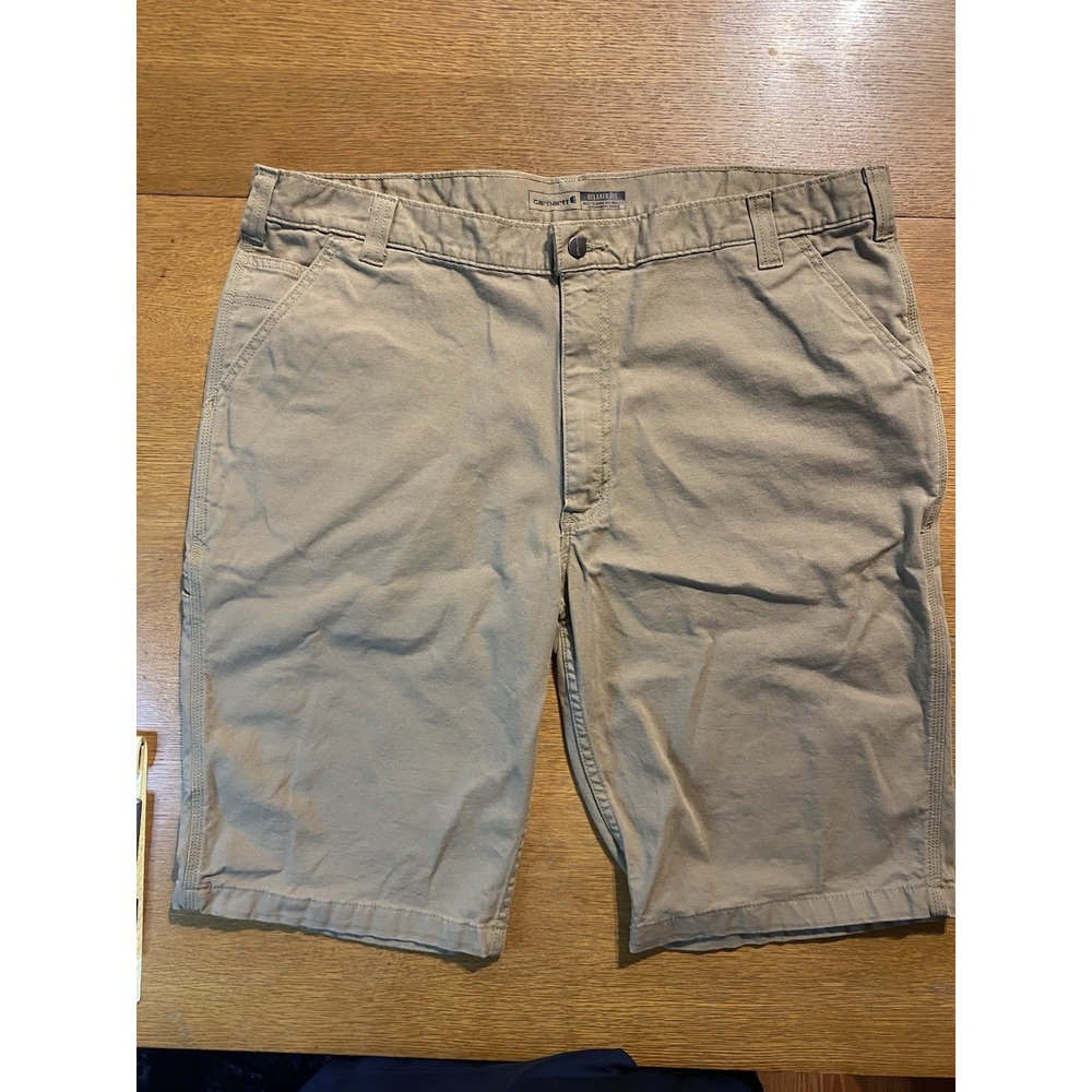 Carhartt Relaxed Fit Rugged Flex Shorts Mens‎ Sz 42 Beige 103110- 253 Inseam 12"